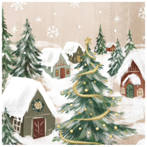 IHR Napkin Cocktail Paper Gilded Village Cream IHR Napkin Cocktail Paper Gilded Village Cream
