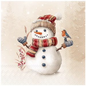 IHR Napkin Cocktail Paper Oscar the Snowman IHR Napkin Cocktail Paper Oscar the Snowman
