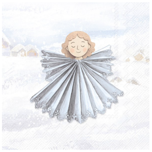 IHR Napkin Cocktail Paper Paper Angels Light Blue IHR Napkin Cocktail Paper Paper Angels Light Blue