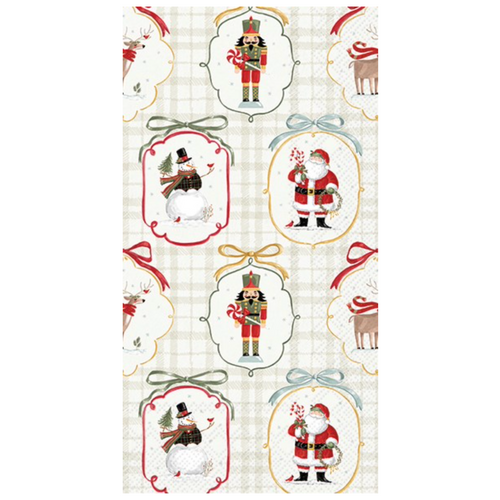 IHR Napkin Guest Paper Frosty Cameos Green