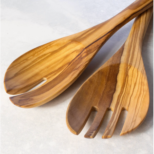 Totally Bamboo Olive Wood Salad Serving Set
