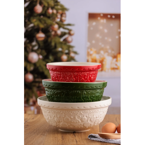 Mason Cash Mason Cash Deck the Halls Mixing Bowl 26cm White