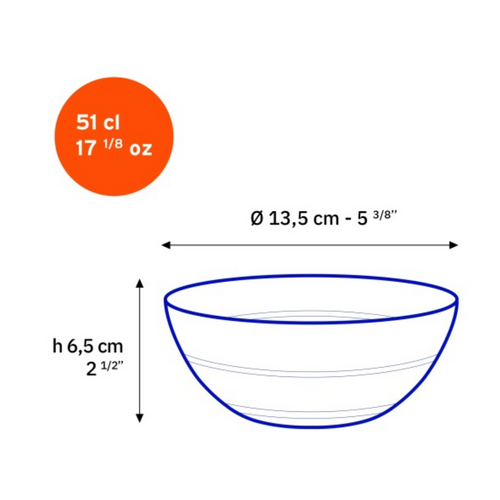 Duralex Soup Bowl Parisian 500mL LYS FRANCE