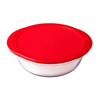 Glass Bake and Store Round with Lid 2.3L