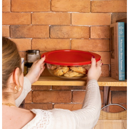 O’Cuisine France Glass Bake and Store Round with Lid 2.3L