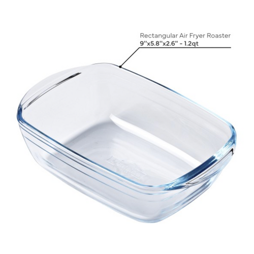 O’Cuisine France Glass Air Fryer Dish Rectangle 8 x 5 Inch