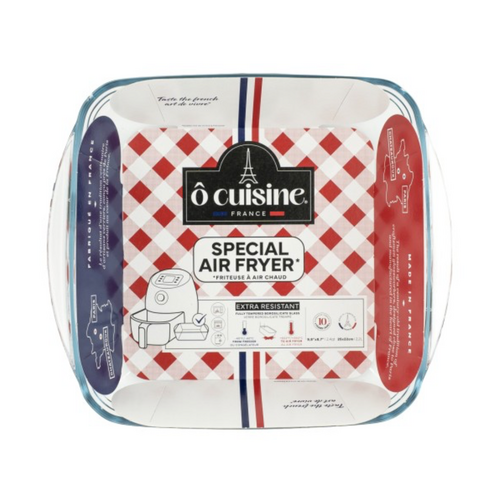 O’Cuisine France Glass Air Fryer Dish Square 8 Inch