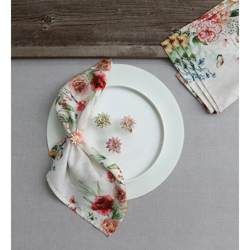 Harman Napkin Ring Flower & Bee Set of 4
