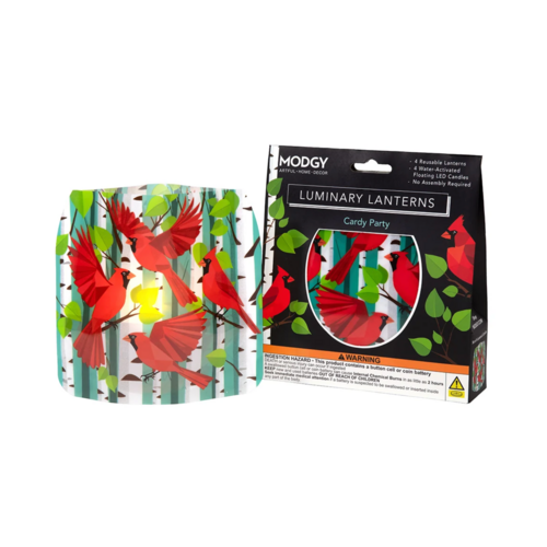 MODGY Luminary Lantern Cardy Party & Water Activated LED Candles 4 Each MODGY Luminary Lantern Cardy Party & Water Activated LED Candles 4 Each