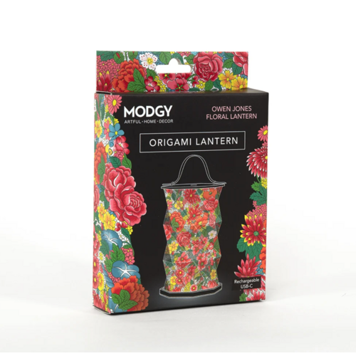 MODGY Origami Rechargeable Lantern Owen Jones Floral