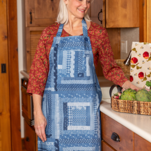April Cornell Apron Harmony Patchwork Blue April Cornell Apron Harmony Patchwork Blue