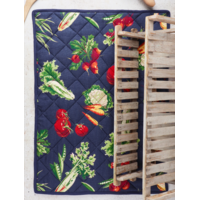 Drying Mat Farm Fresh Navy