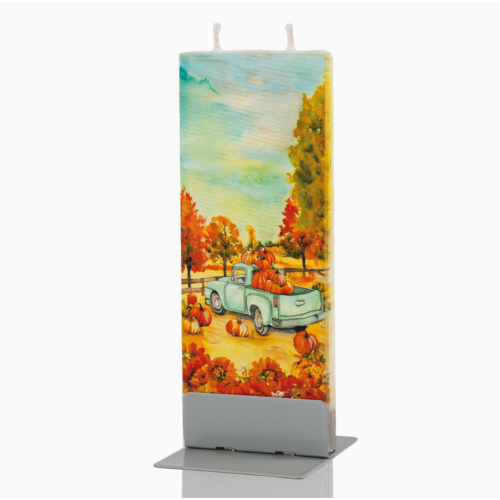 Flatyz Flat Candle Pumpkin Patch Blue Truck Flatyz Flat Candle Pumpkin Patch Blue Truck