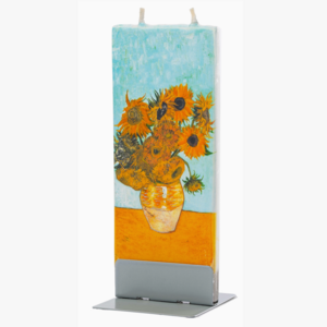 Flatyz Flat Candle Sunflowers on Blue