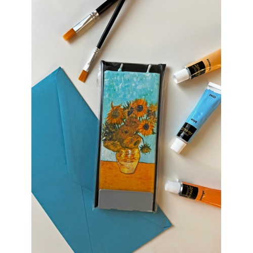 Flatyz Flat Candle Sunflowers on Blue Flatyz Flat Candle Sunflowers on Blue