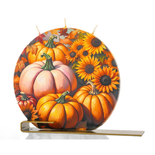 Flatyz Flat Round Candle Colourful Pumpkins Flatyz Flat Round Candle Colourful Pumpkins