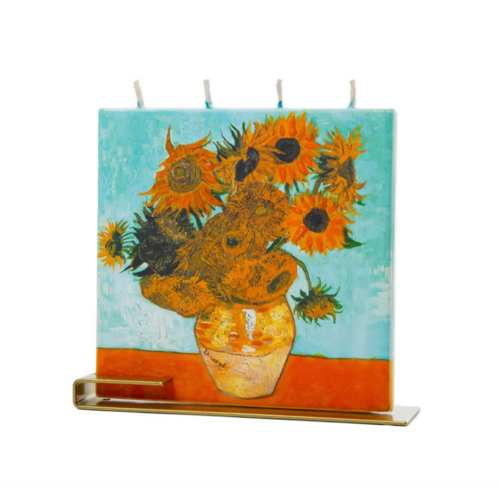 Flatyz Flat Square Candle Sunflowers on Blue Flatyz Flat Square Candle Sunflowers on Blue