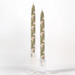 Flatyz Flat Taper Candle William Morris Pimpernel Set of 2 Flatyz Flat Taper Candle William Morris Pimpernel Set of 2