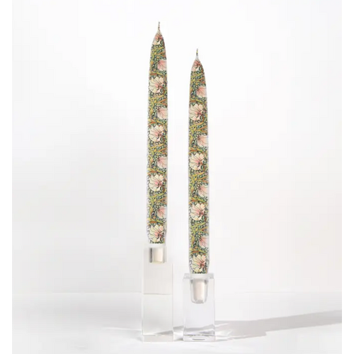 Flatyz Flat Taper Candle William Morris Pimpernel Set of 2 Flatyz Flat Taper Candle William Morris Pimpernel Set of 2