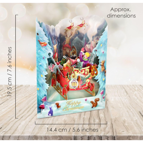 Santoro London Pop-Up Card Sleigh Santoro London Pop-Up Card Sleigh