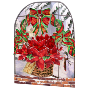 Santoro London Pop-Up Card Poinsettia