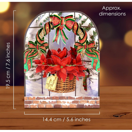 Santoro London Pop-Up Card Poinsettia Santoro London Pop-Up Card Poinsettia