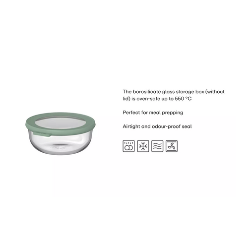 MEPAL Cirqula Glass Bowl 750 mL Nordic Sage MEPAL Cirqula Glass Bowl 750 mL Nordic Sage