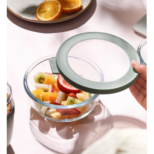 MEPAL Cirqula Glass Bowl 750 mL Nordic Sage MEPAL Cirqula Glass Bowl 750 mL Nordic Sage