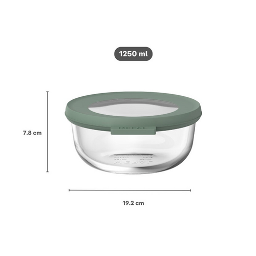 MEPAL Cirqula Glass Bowl 1.2 L Nordic Sage MEPAL Cirqula Glass Bowl 1.2 L Nordic Sage