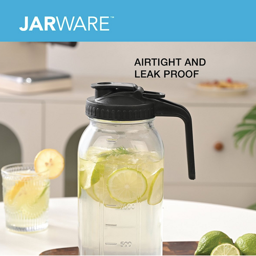 Jarware Mason Jar Glass Pitcher 64 Oz Jarware Mason Jar Glass Pitcher 64 Oz