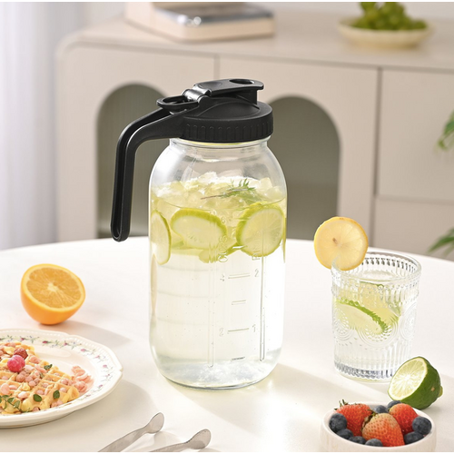 Jarware Mason Jar Glass Pitcher 64 Oz Jarware Mason Jar Glass Pitcher 64 Oz