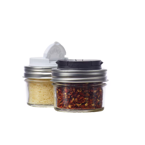 Jarware Jarware Spice Lids Set of 2 White & Black