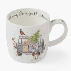 Wrendale Wrendale Mug Driving Home for Christmas 11 oz.