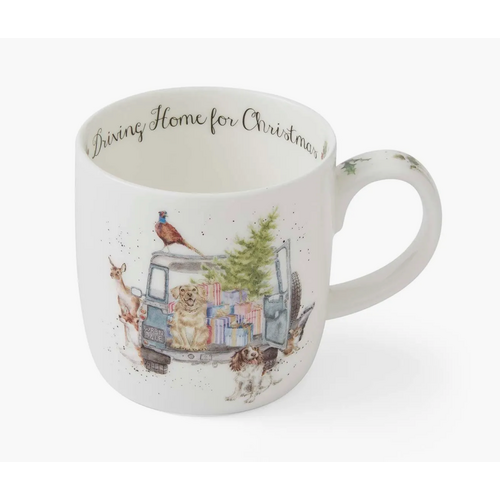 Wrendale Wrendale Mug Driving Home for Christmas 11 oz. Wrendale Wrendale Mug Driving Home for Christmas 11 oz.
