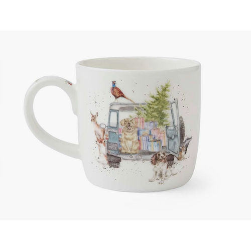 Wrendale Wrendale Mug Driving Home for Christmas 11 oz. Wrendale Wrendale Mug Driving Home for Christmas 11 oz.