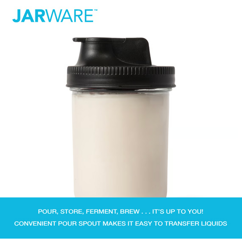 Jarware Jarware Black Set Pour Handles of 2 Wide Mouth Jarware Jarware Black Set Pour Handles of 2 Wide Mouth