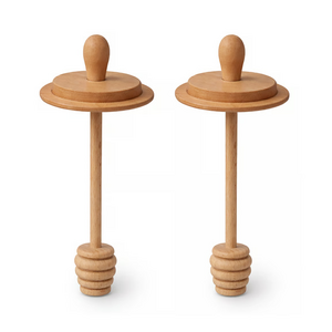 Jarware Jarware Wood Honey Dipper Set of 2 Regular Mouth Jarware Jarware Wood Honey Dipper Set of 2 Regular Mouth
