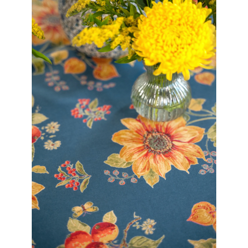 April Cornell Tablecloth Prairie Teal Round 70 Inch