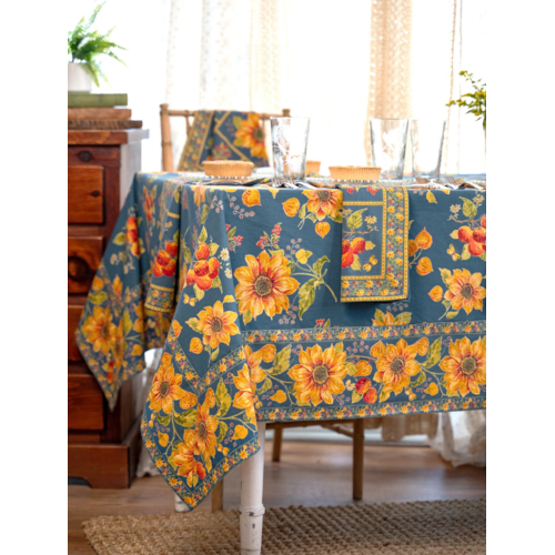 April Cornell Tablecloth Prairie Teal 60 x 108 Inch April Cornell Tablecloth Prairie Teal 60 x 108 Inch
