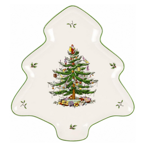 Spode Christmas Tree Dish Tree Shaped 14 Inch Spode Christmas Tree Dish Tree Shaped 14 Inch
