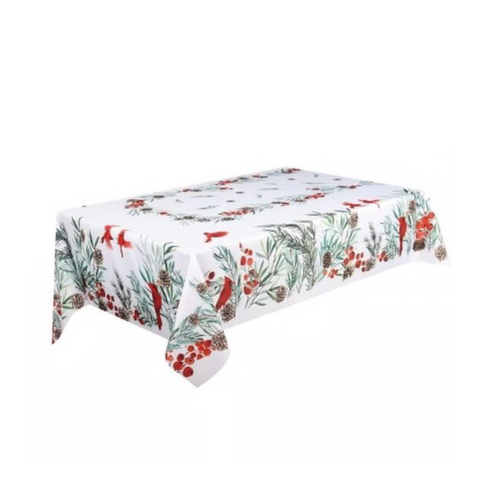 Texstyles Deco Tablecloth Majestic Cardinal 60 x 144 Inch