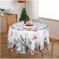 Tablecloth Majestic Cardinal Round 60 Inch