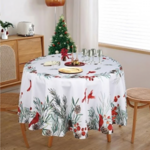 Texstyles Deco Tablecloth Majestic Cardinal Round 60 Inch Texstyles Deco Tablecloth Majestic Cardinal Round 60 Inch