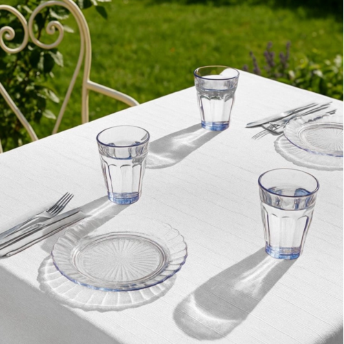 Texstyles Deco Tablecloth Ambiance White 54 x 72 Inch Texstyles Deco Tablecloth Ambiance White 54 x 72 Inch