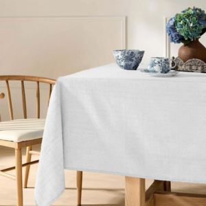 Texstyles Deco Tablecloth Ambiance White 60 x 90 Inch