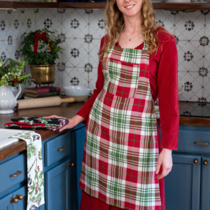 April Cornell Apron Jingle Plaid Red April Cornell Apron Jingle Plaid Red