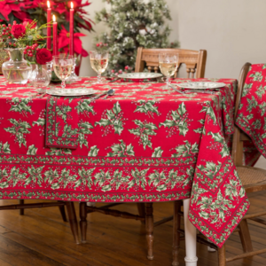 April Cornell Tablecloth Holly Red 72 x 120 Inch April Cornell Tablecloth Holly Red 72 x 120 Inch