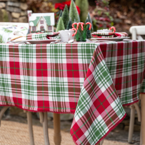 April Cornell Tablecloth Jingle Plaid Red 60 x 90 Inch April Cornell Tablecloth Jingle Plaid Red 60 x 90 Inch