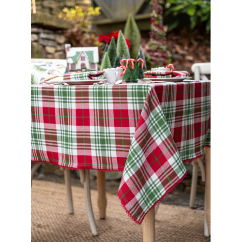 April Cornell Tablecloth Jingle Plaid Red 60 x 90 Inch April Cornell Tablecloth Jingle Plaid Red 60 x 90 Inch
