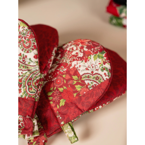 April Cornell Mini Mitt Set Patchwork Merry April Cornell Mini Mitt Set Patchwork Merry